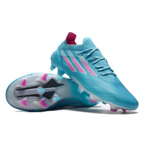 Adidas X Speedflow FG Low Blue Pink White Men Football Boots