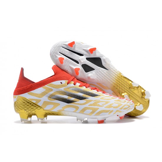 Adidas X Speedflow FG Low Red White Gold Men Football Boots