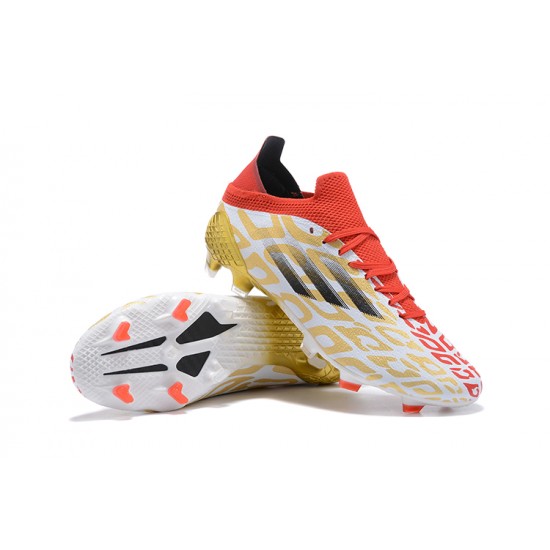Adidas X Speedflow FG Low Red White Gold Men Football Boots