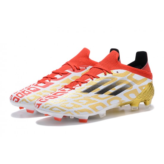 Adidas X Speedflow FG Low Red White Gold Men Football Boots