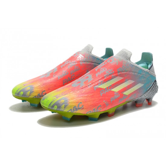 Adidas X Speedflow FG Low Silver Pink Yellow Men Football Boots