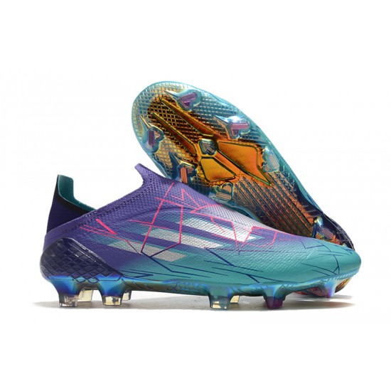 Adidas X Speedflow FG Low Turqoise Purple Gold Football Boots