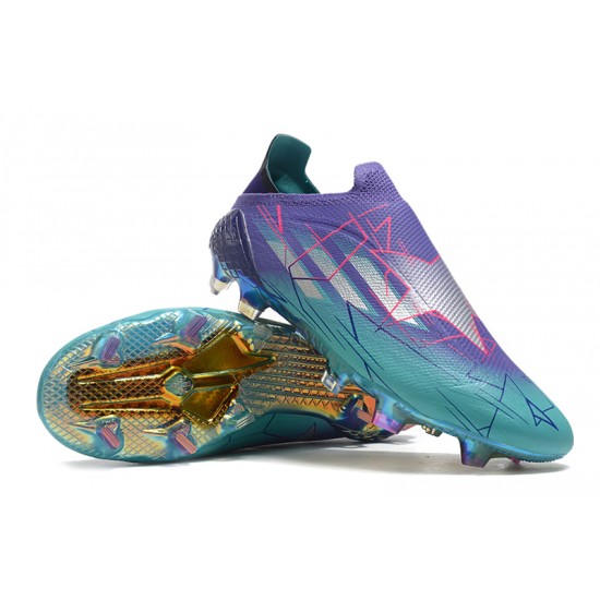 Adidas X Speedflow FG Low Turqoise Purple Gold Football Boots