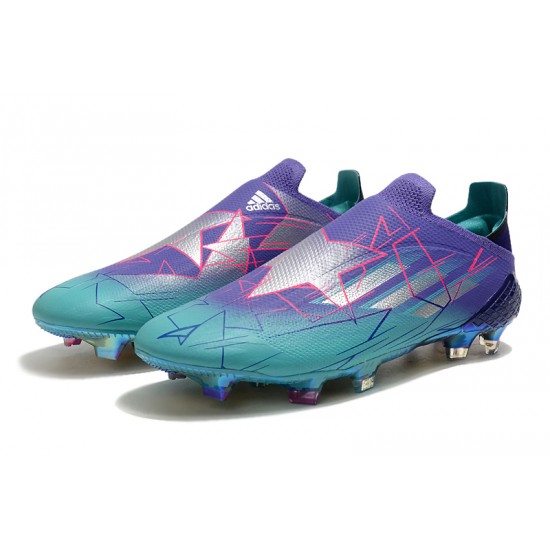 Adidas X Speedflow FG Low Turqoise Purple Gold Football Boots