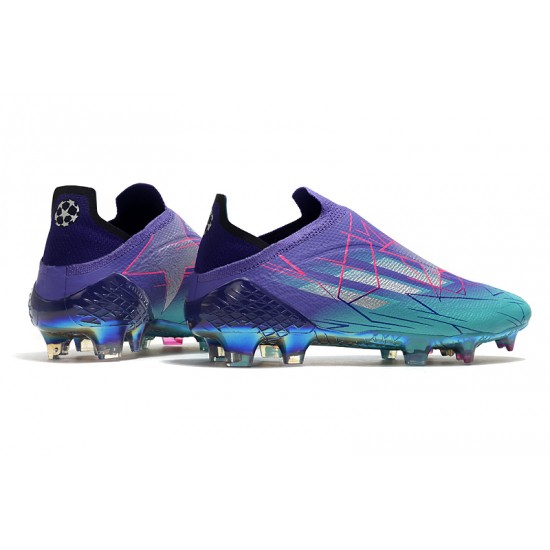 Adidas X Speedflow FG Low Turqoise Purple Gold Football Boots