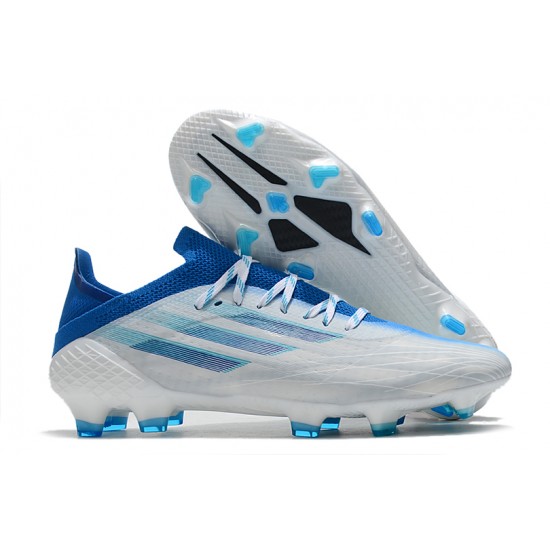 Adidas X Speedflow FG Low White Blue Men Football Boots