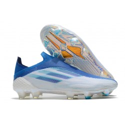 Adidas X Speedflow FG Low White Blue Silver Football Boots