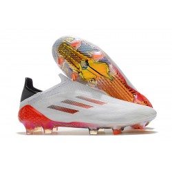 Adidas X Speedflow FG Low White Gold Red Men Football Boots