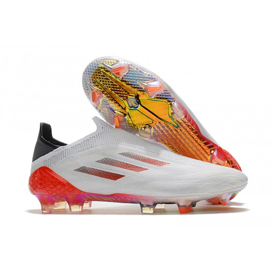 Adidas X Speedflow FG Low White Gold Red Men Football Boots