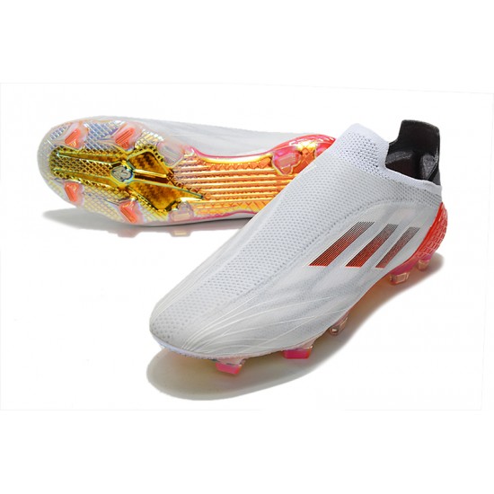 Adidas X Speedflow FG Low White Gold Red Men Football Boots