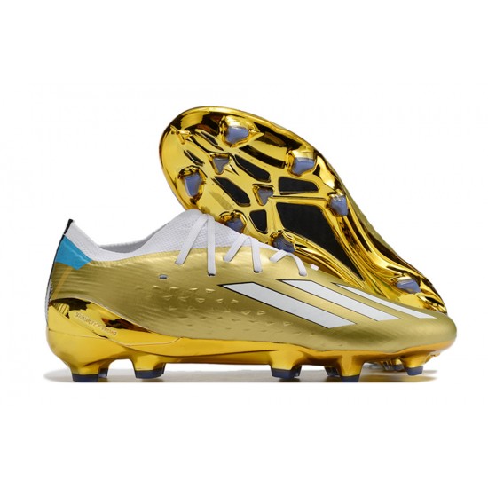 Adidas X Speedportal .1 2022 World Cup Boots FG Low White Gold Men Football Boots