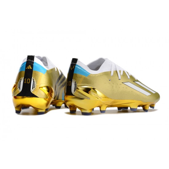 Adidas X Speedportal .1 2022 World Cup Boots FG Low White Gold Men Football Boots