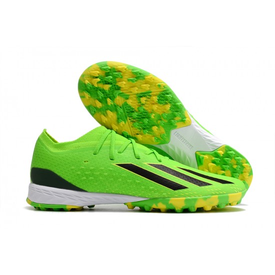 Adidas X Speedportal .1 TF Low Green Yellow Black Women/Men Football Boots