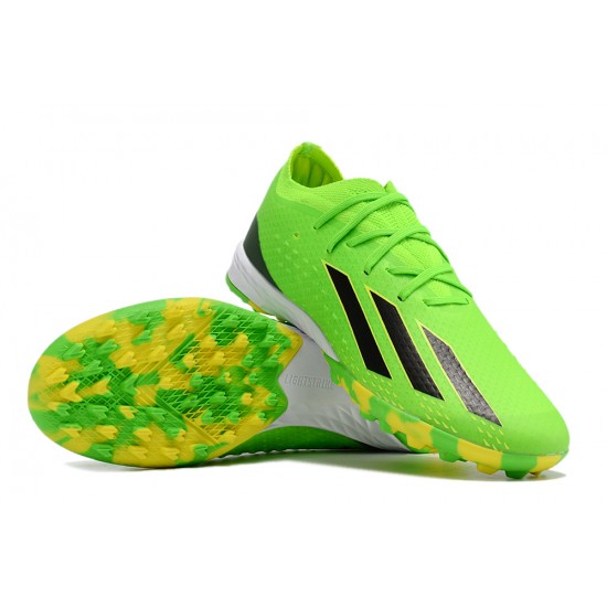 Adidas X Speedportal .1 TF Low Green Yellow Black Women/Men Football Boots
