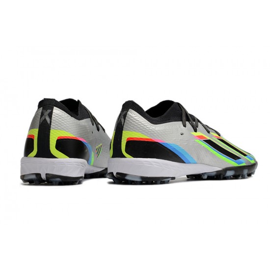 Adidas X Speedportal .1 TF Low Silver Black Multi Women/Men Football Boots