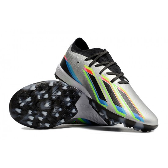 Adidas X Speedportal .1 TF Low Silver Black Multi Women/Men Football Boots