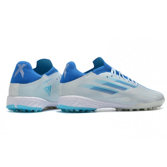 Adidas X Speedportal .1 TF Low White Turqoise Blue Football Boots