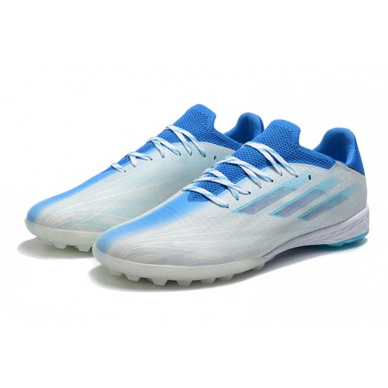 Adidas X Speedportal .1 TF Low White Turqoise Blue Football Boots