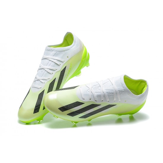 Adidas x23 crazyfast 1 FG White Green Black Men Low Football Boots