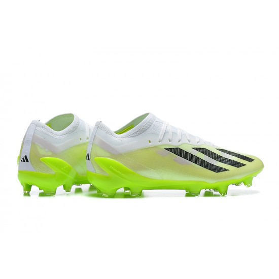 Adidas x23 crazyfast 1 FG White Green Black Men Low Football Boots