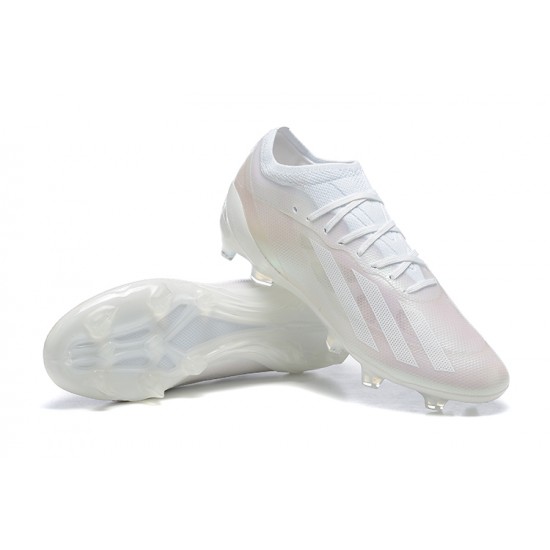 Adidas x23 crazyfast 1 FG White Pink Men Low Football Boots