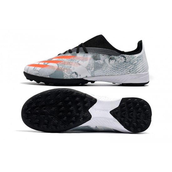 Adidas X Ghosted 3 TF White Black Orange Football Boots