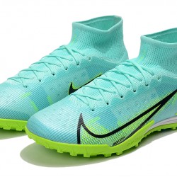 Nike Mercurial Superfly 9 Elite TF 39 45 Light Blue High Yellow Football Boots