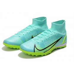 Nike Mercurial Superfly 9 Elite TF 39 45 Light Blue High Yellow Football Boots