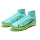 Nike Mercurial Superfly 9 Elite TF 39 45 Light Blue High Yellow Football Boots