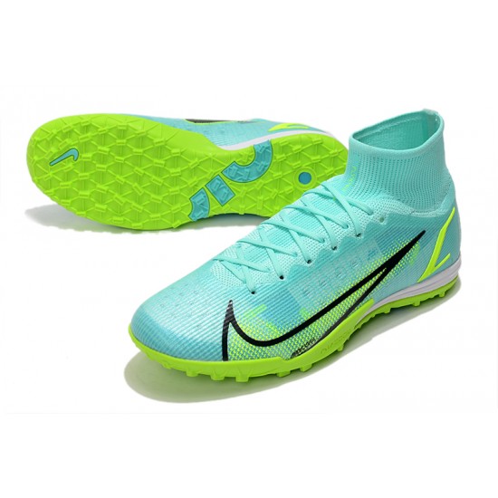 Nike Mercurial Superfly 9 Elite TF 39 45 Light Blue High Yellow Football Boots