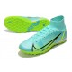 Nike Mercurial Superfly 9 Elite TF 39 45 Light Blue High Yellow Football Boots