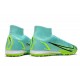 Nike Mercurial Superfly 9 Elite TF 39 45 Light Blue High Yellow Football Boots