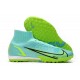 Nike Mercurial Superfly 9 Elite TF 39 45 Light Blue High Yellow Football Boots