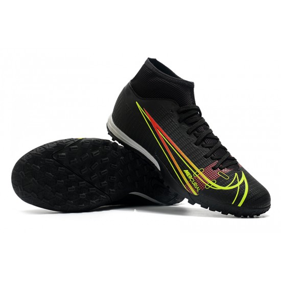 Nike Superfly 8 Academy TF 39 45 Black Red Green High Football Boots