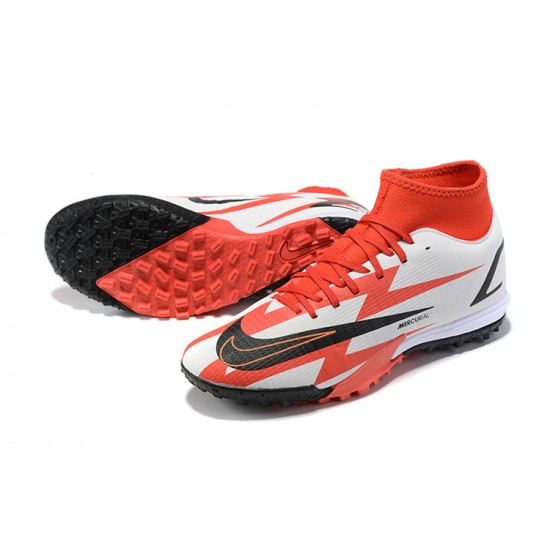 Nike Superfly 8 Academy TF 39 45 Red White Black High Football Boots