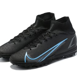 Nike Superfly 8 Elite TF 39 45 Black Blue High Football Boots