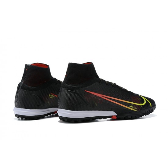 Nike Superfly 8 Elite TF 39 45 Black Red High Football Boots