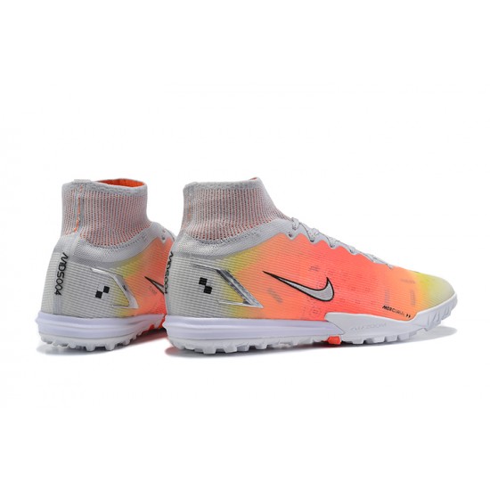 Nike Superfly 8 Elite TF 39 45 Orange Grey High Football Boots