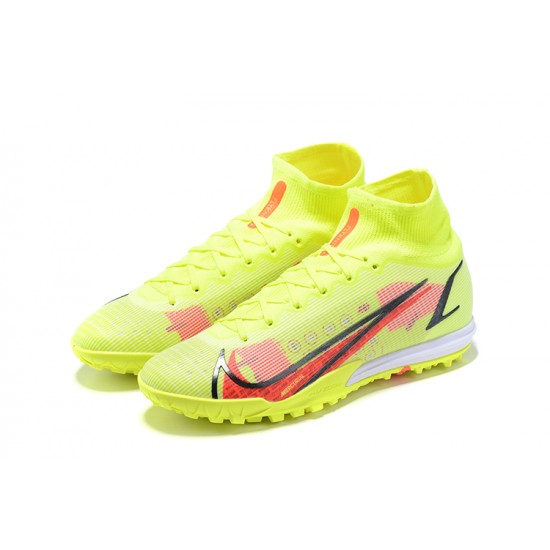 Nike Superfly 8 Elite TF 39 45 Yellow Red High Football Boots