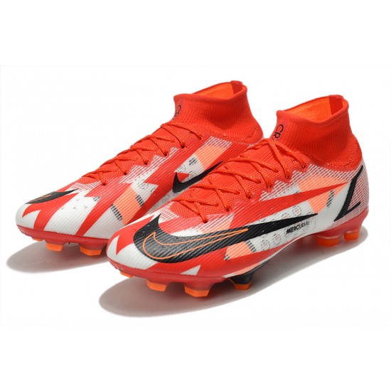 Nike Superfly 8 Spark Positivity CR7 Elite FG 35 45 Football Boots Red Black