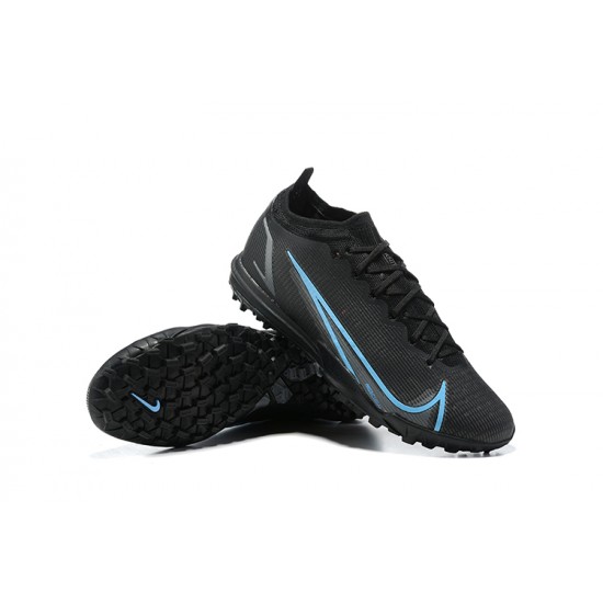 Nike Vapor 14 Elite TF 39 45 Black Blue Low Football Boots