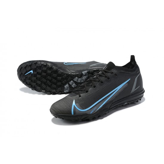 Nike Vapor 14 Elite TF 39 45 Black Blue Low Football Boots