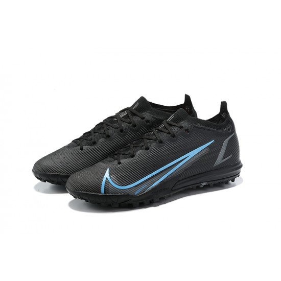 Nike Vapor 14 Elite TF 39 45 Black Blue Low Football Boots