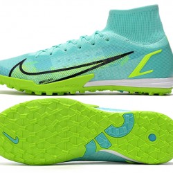 Nike Mercurial Superfly 9 Elite TF 39 45 Light Blue High Yellow Football Boots
