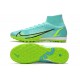 Nike Mercurial Superfly 9 Elite TF 39 45 Light Blue High Yellow Football Boots