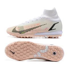 Nike Superfly 8 Elite TF 39 45 White Beige Black Football Boots
