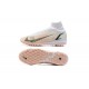 Nike Superfly 8 Elite TF 39 45 White Beige Black Football Boots