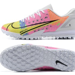 Nike Vapor 14 Academy TF 39 45 White Purple Yellow Black Low Football Boots
