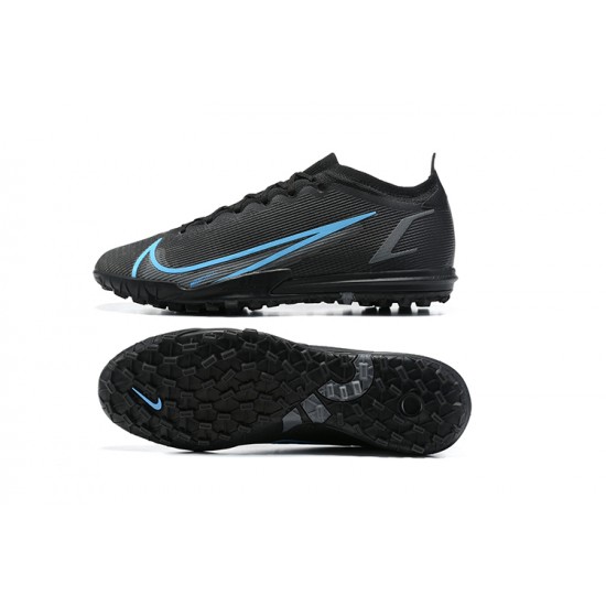 Nike Vapor 14 Elite TF 39 45 Black Blue Low Football Boots