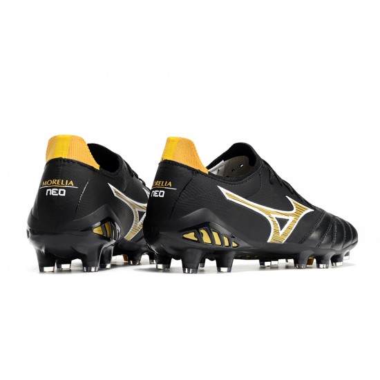 Mizuno Morelia Neo III Made In Japan AG Low Black Gold Men Football Boots